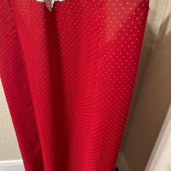 Lane Bryant Intimates red/white polka dot Vintage nightgown sz 18/20 - Picture 4 of 6